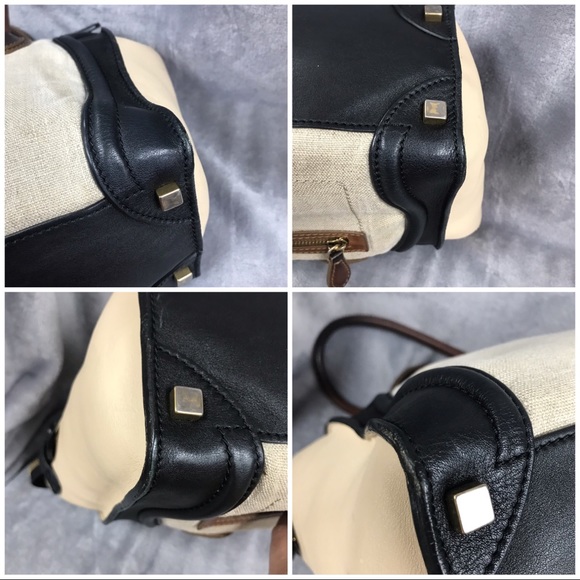 FINAL MARKDOWN !!! CELINE MICRO TOTE LUGGAGE TRICOLOR VGC - Picture 7 of 8